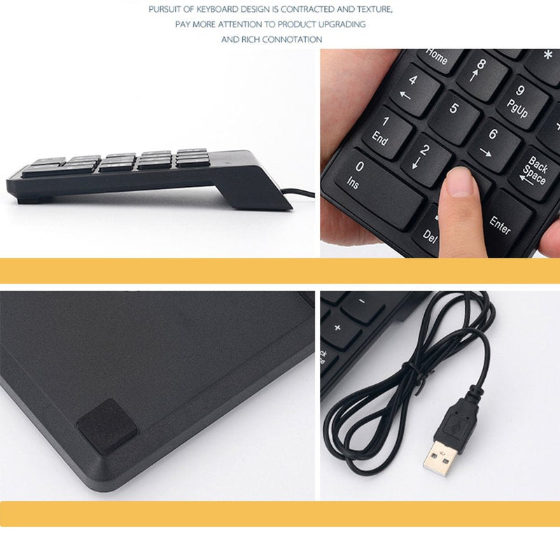 Numeric Keypad,USB Numeric Keypad,Kadaon USB 18 Key Number Numeric Keypad Keyboard for Laptop/Notebook PC Computer