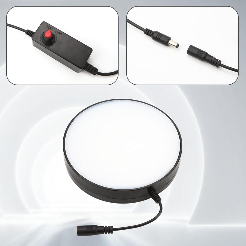 [AUSTRALIA] - Microscope LED Ring Light Illuminator – Adjustable Brightness White Light Source with Power Adapter, Replacement Accessory for Laboratory Stereo Microscopes (US Plug) 