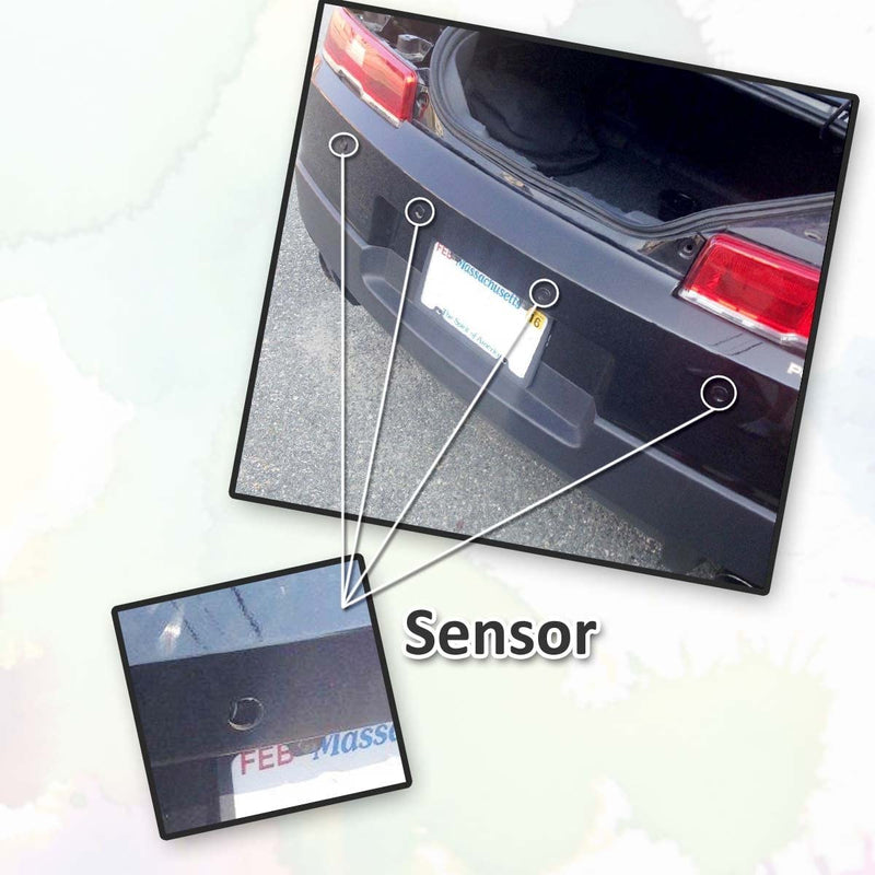 ZONETECH Parking Sensors LED Display Car Reverse Backup Radar System (2 Pack) 2 Pack