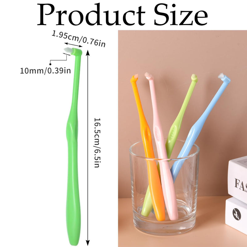 8 Pieces Interroom Toothbrush, Soft Single Toothbrush with Tuft, Slim Interspace Toothbrushes Interdental Brushes for Sensitive Gums, Deep Cleaning, for Teeth Cleaning