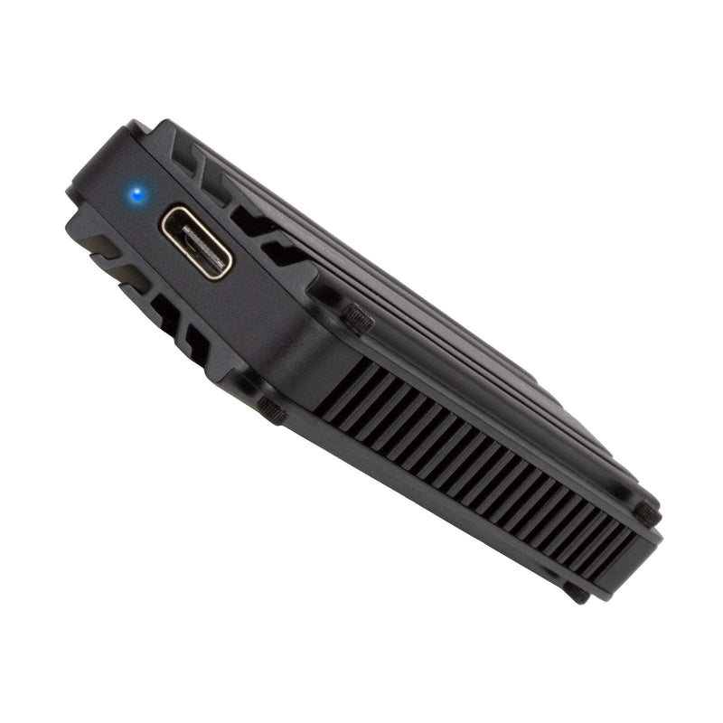Silverstone MS12, 20Gbps SuperSpeed+ USB 3.2 Gen 2x2 Type-C to NVMe M.2 SSD Enclosure, Aluminum, Black, SST-MS12