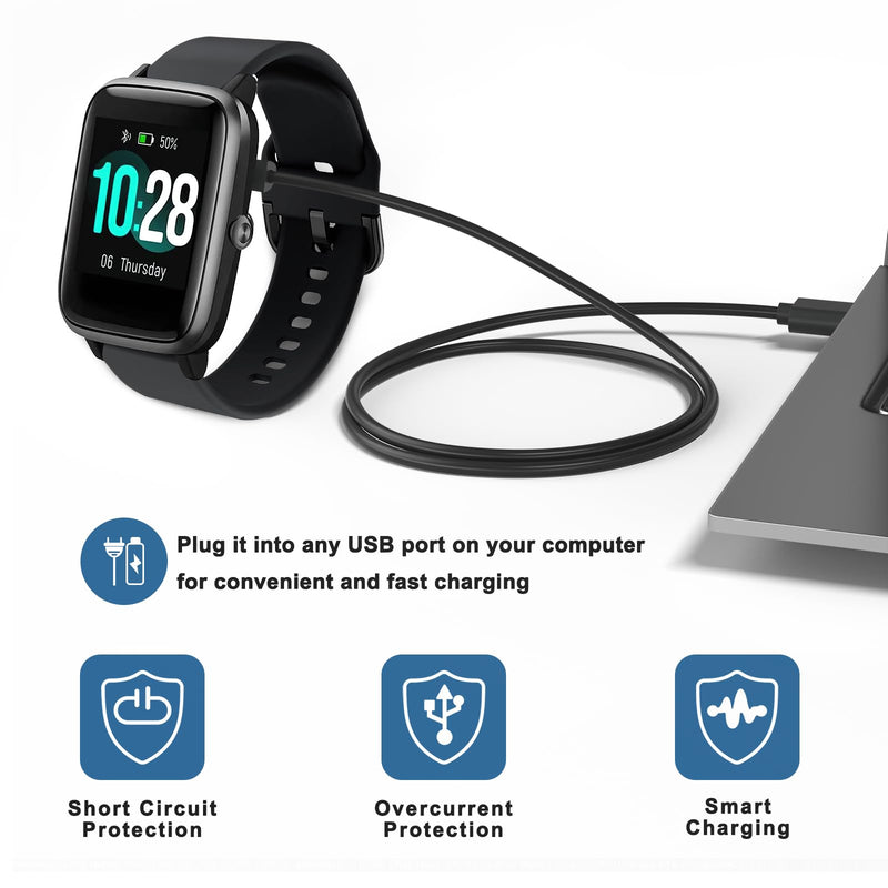 Mugust Charger for VeryFit Smart Watch - IDW26, IDW25, IDW23, IDW21, IDW19, IDW17, IDW16, IDW15, IDW13, ID205L, ID206-1.6ft USB C Magnetic Charging Cable