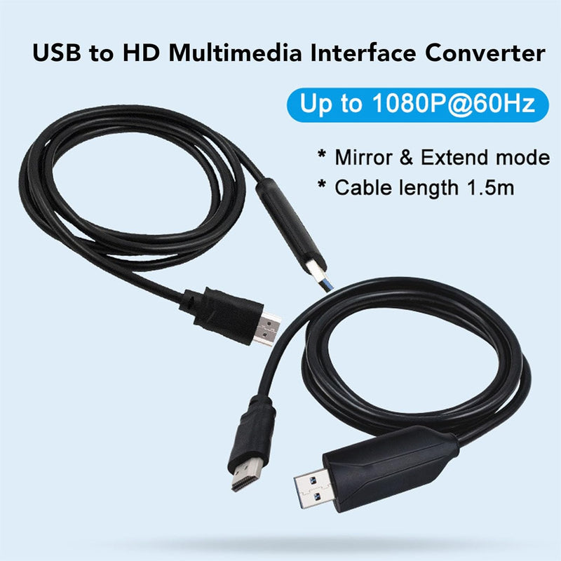 [AUSTRALIA] - USB to HDMI Cable, EZCast USB to 4K HDMI 1080P Video Graphics Cable Converter with Audio for PC Laptop Projector HDTV Compatible with Windows & Mac and More(5FT/1.5M) 