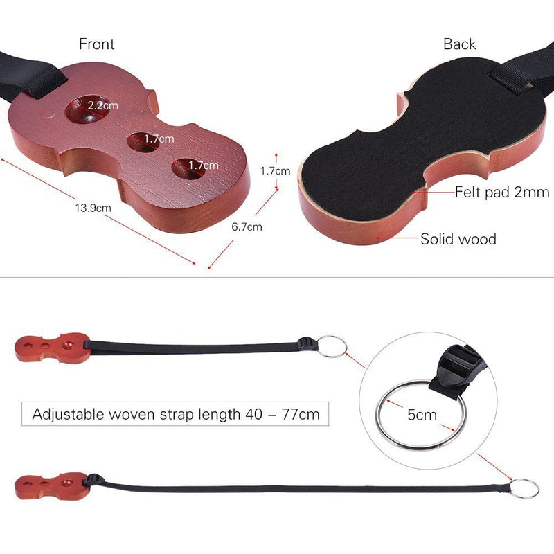 [AUSTRALIA] - PUNK Solid Wood Cello Endpin Rest Non-slip Stopper Anchor Protector in Cello Shape 3 Holes Holder (3A) 3A 