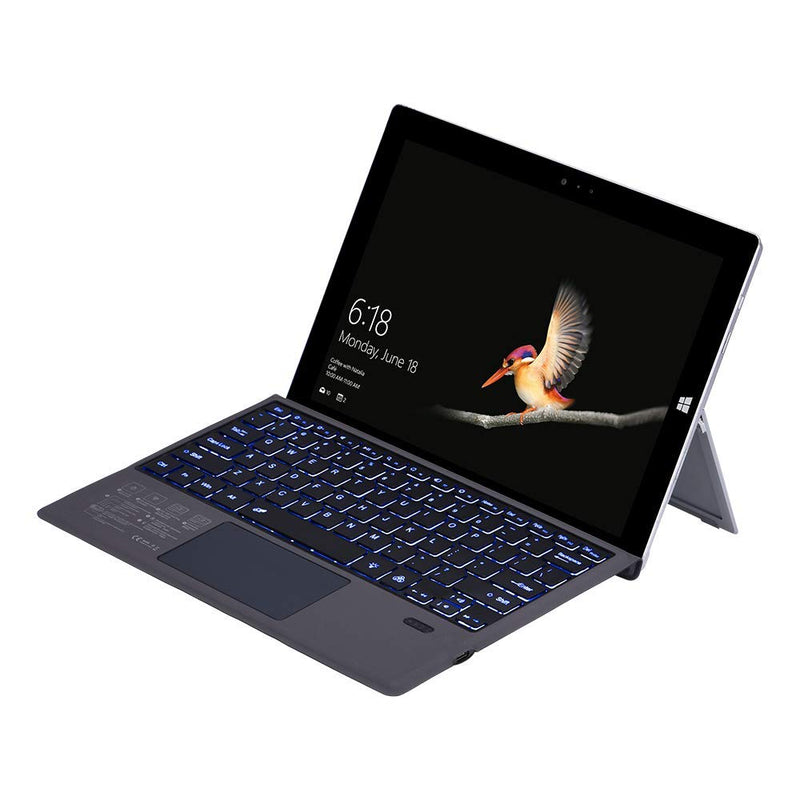 Surface Pro 7 Wireless Bluetooth Keyboard with Touchpad 7 Color Backlit Rechargeable Battery Detachable Keyboard for Microsoft Surface Pro 4/5/6/7/7+