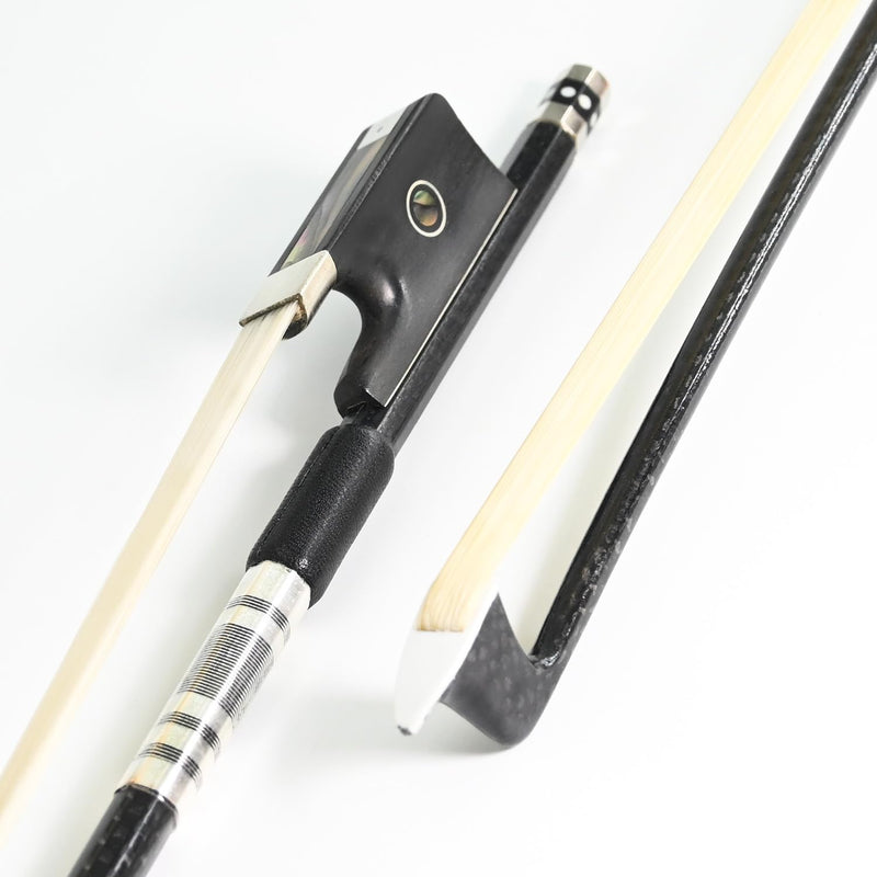 Grid Carbon Fiber Viola Bow Full 4/4 Size for Professional Player Parisian Eyes Ebony Frog Well Balanced Light Weight Natural Horse Hair Great Bounce Warm Sweet Tone