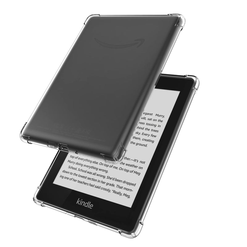 Clear Case Compatible for 6.8" Kindle Paperwhite 11th Generation 2021 and Paperwhite Signature Edition,Thin Slim Lightweight Scratch Proof Silicone Rubber TPU Cover (Transparent) Transparent