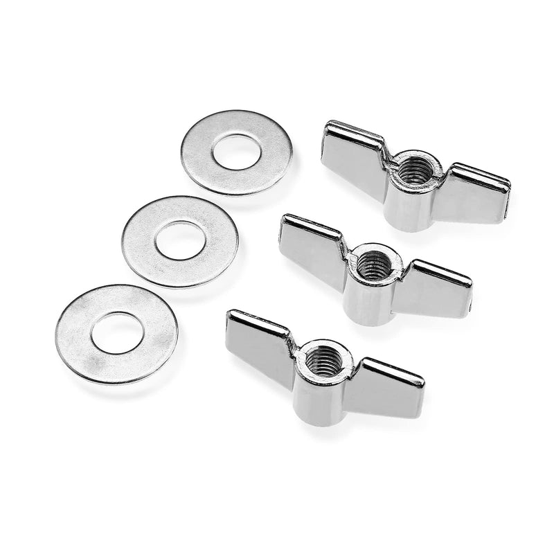 21 Pcs Cymbals Replacement Accessories Cymbal Stand Felts Hi-Hat Clutch Felt Cup with Sleeves, Base Wing Nuts and Washers for Drum Set Black