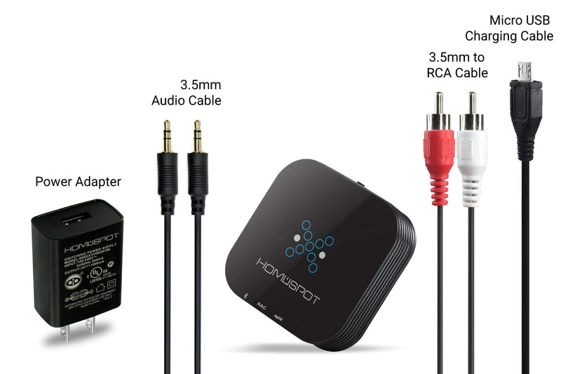 [AUSTRALIA] - HomeSpot Bluetooth Audio Receiver for Home Stereo Audio Streaming with APTX Low Latency Bluetooth Receiver with UL Charger 