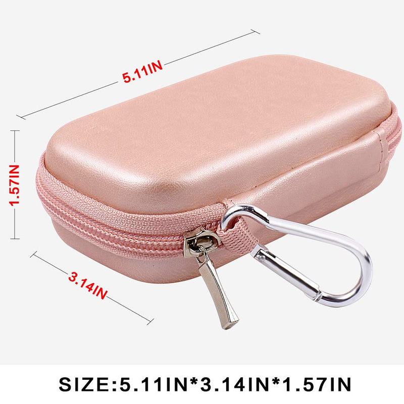 MP3 & MP4 Player Case for SOULCKER/G.G.Martinsen/Grtdhx/iPod Nano/Sandisk Music Player/Sony NW-A45 and Other Music Players with Bluetooth. Fit for Earbuds, USB Cable, Memory Card - Rose Gold