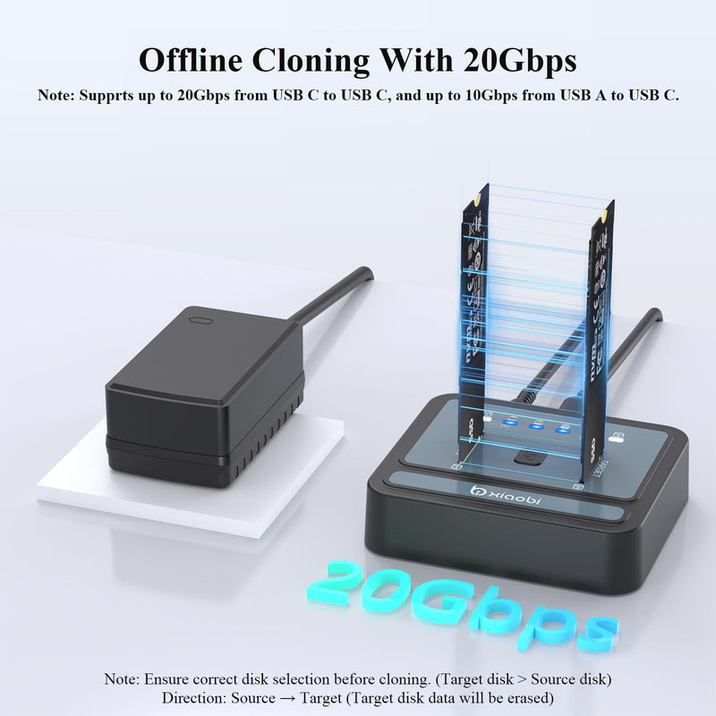 M.2 NVMe SSD Enclosure and Xiaobi M.2 NVMe/SATA SSD Cloner
