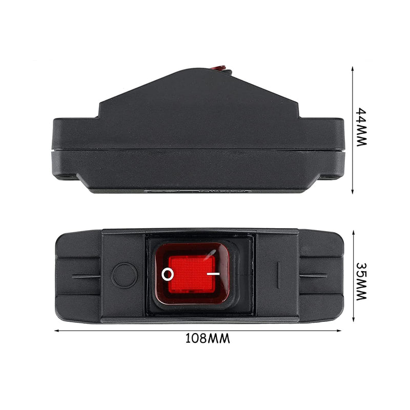Leloco IP66 Garden Switch Waterproof Cable Switch, 16A 250V Waterproof Switch for Outdoor Use Switch Cable Switch Cord Switch Outdoor Use Waterproof Switch red