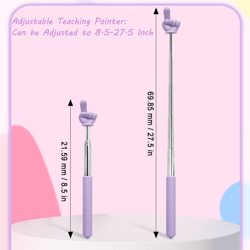 5 PCS Retractable Teacher Pointer Stick for Classroom Kids Reading Finger Pointer Stick for School Kindergarten Elementary, Classroom Supplies