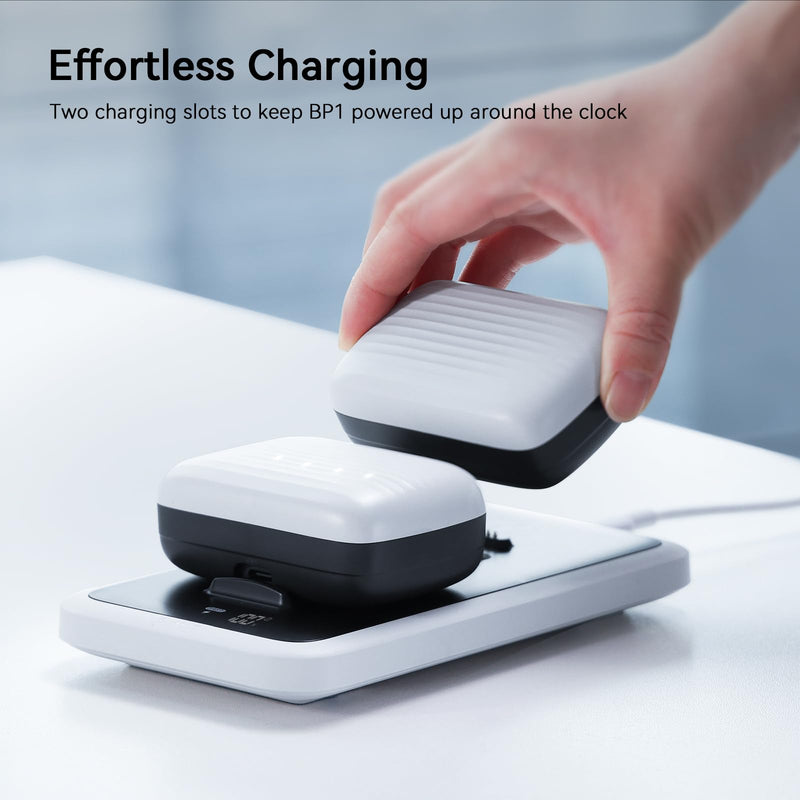 AMVR CD1 Charging Dock for 2*BP1, Max 24W Power for Fast Charging, One Battery Fully Charges Within 2 Hours, Compatible with BP1 Battery Pack (45W Charging Adapter Included)