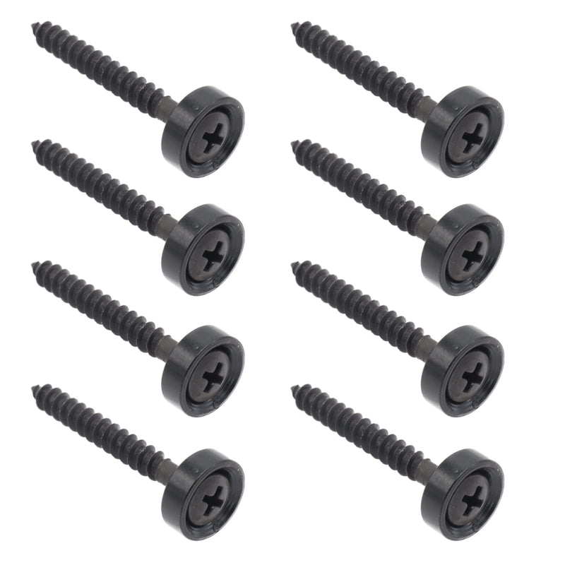 Black Guitar Neck Joint Bushings and Bolts, 8pcs Metal Guitar Neck Ferrules with Screws, Guitar Neck Replacement Parts Compatible with Electric Guitar or Bass black