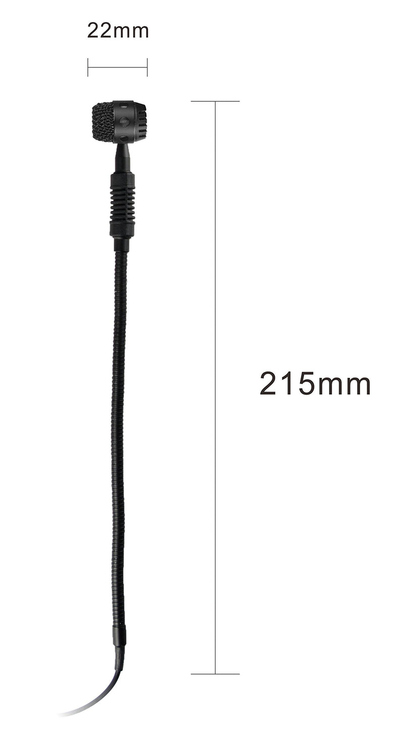 HEIMU Clip On Instrument Condenser Microphone + Universal Clip (for Flute) for Flute