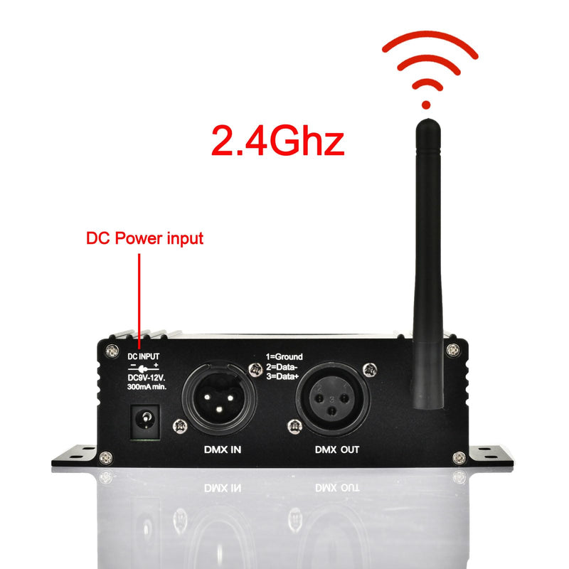 Tiandirenhe DMX 512 Controller, 2.4G Wireless Transmitter Receiver, LCD Display Power Adjustable Repeater Lighting Dimmer Controller for DJ Light Party Disco KTV Bars