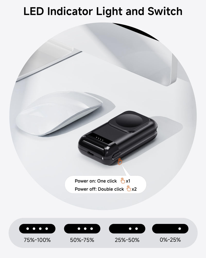 Charger Stand for Samsung Watch and 6000mAH Portable Charger for Samsung Watch and Phone