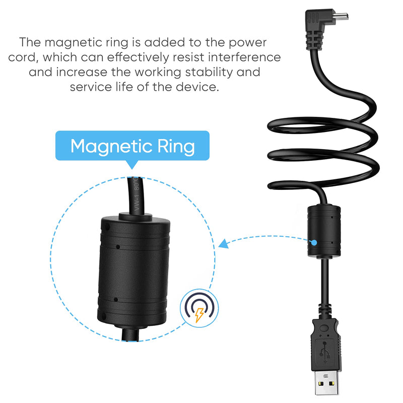 Charging Cable for Garmin GPS,(18AWG 5ft) 90 Degree Angled GPS Vehicle Power Cable,Mini USB Charger Cord for Garmin zumo Garmin nuvi GPS Navigator,Compatible with Mini USB Charging Device