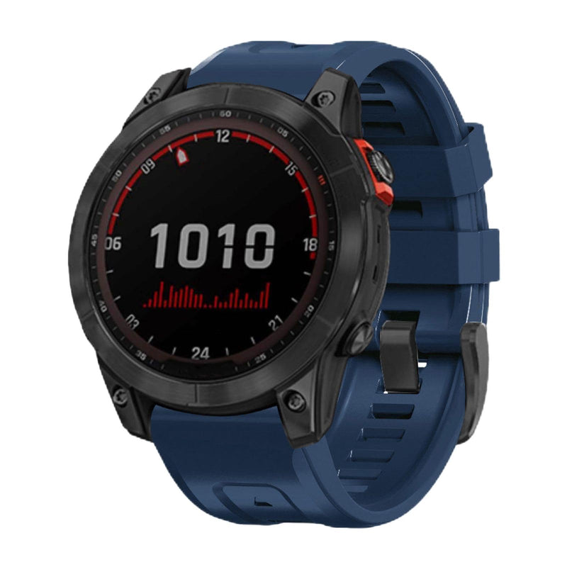 26mm watch band for garmin fenix 5x 6x 7x 3 hr quickfit 26 watch band for garmin women men silicone Purple and Dark Blue Bundle