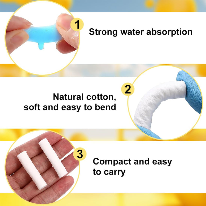 [AUSTRALIA] - YAYNO Pack of 50 Nosebleed Stoppers Nose Stoppers Nampons Against Nosebleeds Absorbent Cotton Rolls Soft Gauze Rolls Stop Plugs for Bloody Nose Teeth Mouth 