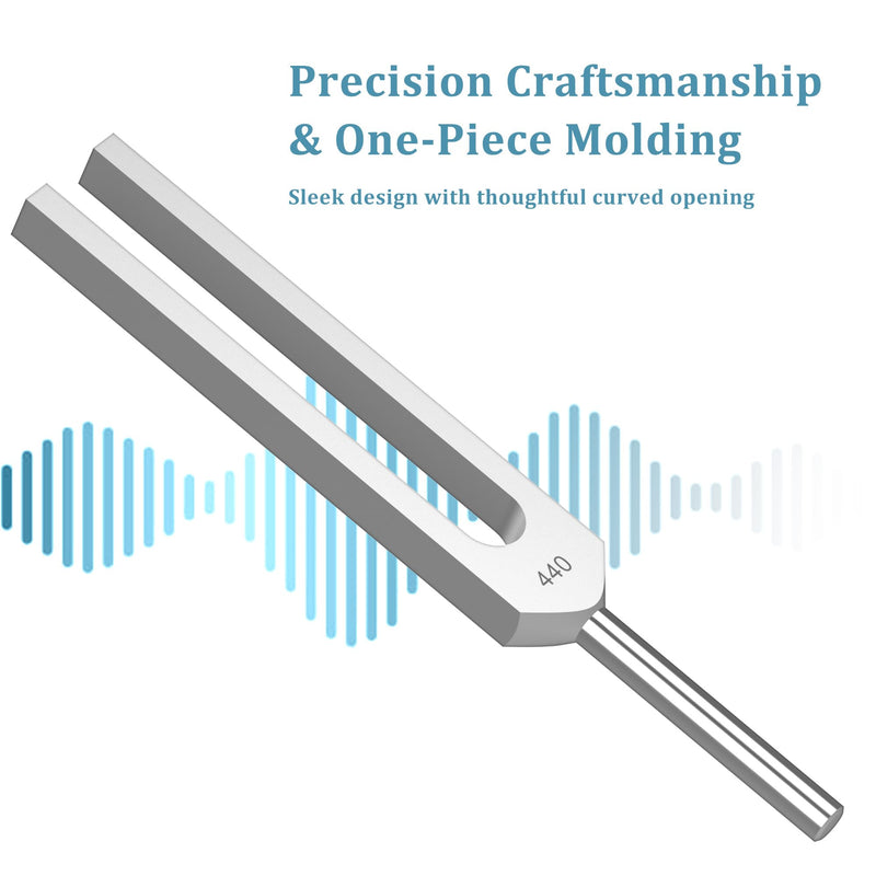440Hz, 432Hz, 417Hz Aluminum Alloy Tuning Fork with Resonance Box and Wooden Hammer，3 pcs tuning fork Suitable for Sound Therapy, Yoga, Relaxation and Meditation