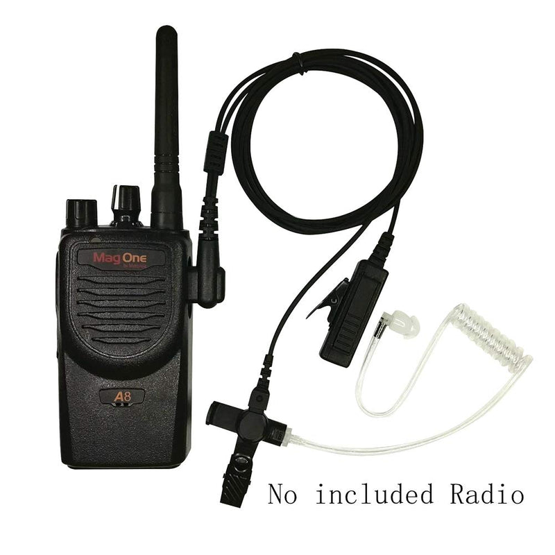 [AUSTRALIA] - Earpieces for Motorola Walkie Talkies with Mic 2 Pin Acoustic Tube Headset and PPT for CP200 GP2000 XU1100 PRO1150 MU12 (2 Pack) 