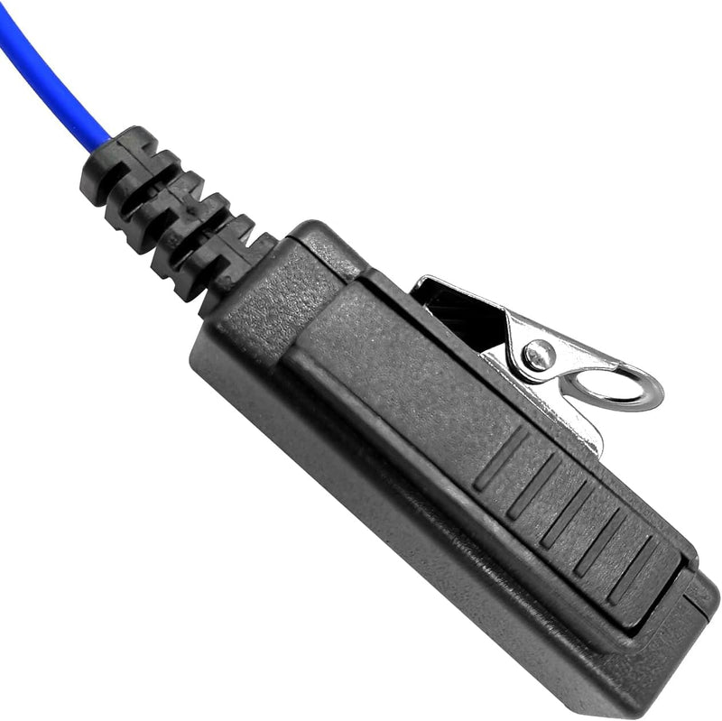 Walkie Talkie Earpiece Acoustic Tube Ear piece Headset with Mic for CP100 CP185 CP200d CLS1110 CLS1410 RDM2070d RDV5100 RDU4100 RDU4160d BPR40 VL50 Radios (Blue) Blue