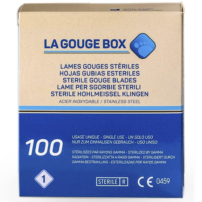 May Figure 5 Hollow Chisel Blades, Pack of 10, Individually Sterile Packed - Scalpel Blades for Corns & Callus Removal, for Medical Foot Care & Podiatry, Fits Scalpel Holder No.3