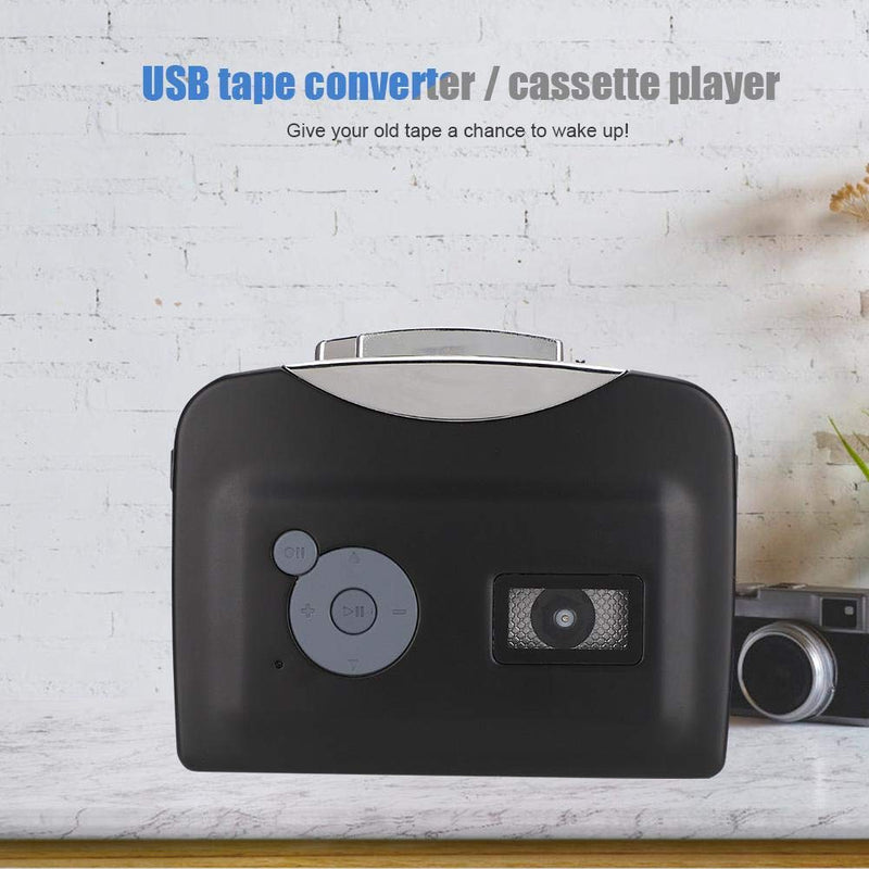 Portable Walkman Cassette Tape, USB Cassette to MP3 Converter Music Player, Audio Music Cassette Tape to Digital Converter Player with Earphone Compatible with Laptop/PC/USB Flash Drive