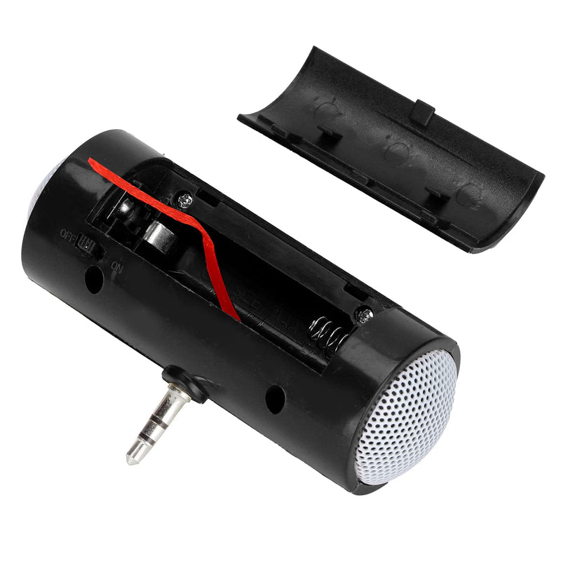 PUSOKEI Mini Portable Speaker, Wireless Plug in Speaker with Clear Bass 3.5mm AUX Audio Interface, Plug and Play for Smartphone Tablet Computer MP3 and MP4(Black) black
