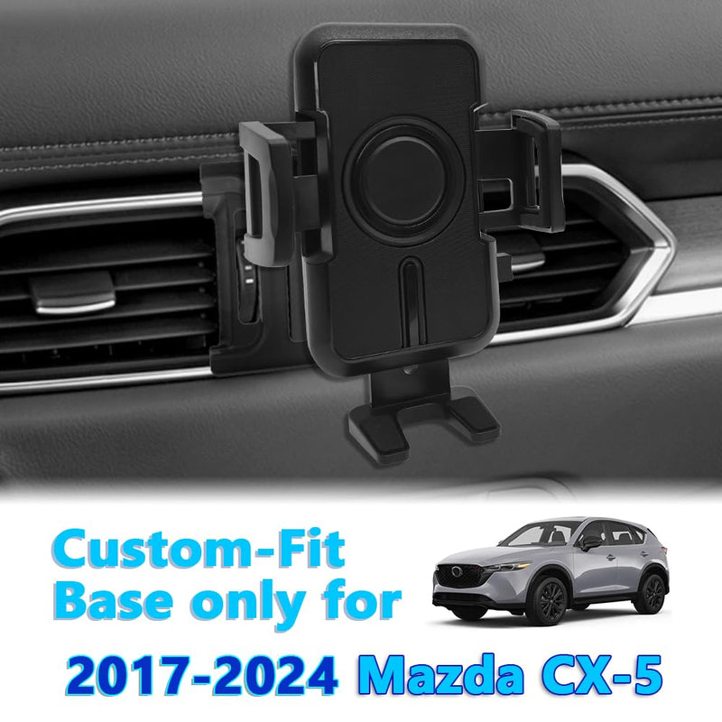 WAAPAK Car Phone Holder Mount 2017-2024 Mazda CX-5 Auto Accessories Interior Decoration Smartphone Thick Case Cradles Navigation Bracket iPhone
