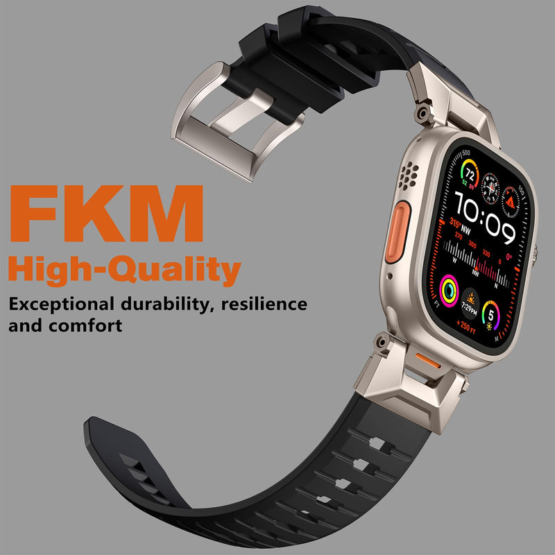Bandletic FKM Band and Nylon Strap Compatible with Apple Watch