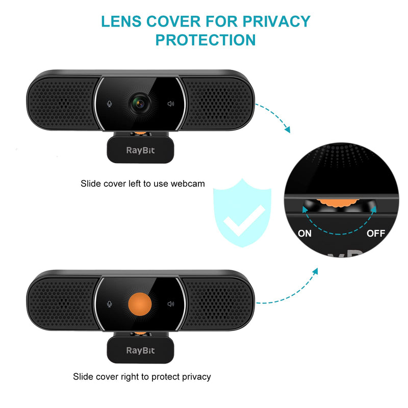 3 in 1 Webcam - 2K HD USB C Webcam with Microphone and Speaker, Stereo Sound & Noise-Cancelling Mics, Privacy Cover, Light Correction, Autofocus Conference Web Camera for Computer/Laptop/PC/Monitor SeeUpMini