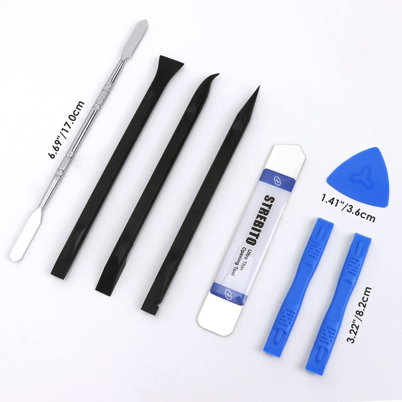STREBITO Spudger Pry Tool Kit 11 Piece Opening Tool, Plastic & Metal Spudger Tool Kit, Ultimate Prying & Open Tool for iPhone, Laptop, iPad, Cell Phone, MacBook, Tablet, Computer, Electronics Repair 11 in 1
