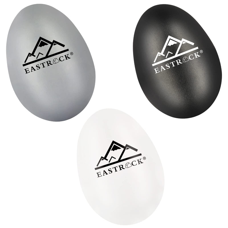 EastRock Egg Shakers Set 6 PCS Hand Percussion Shakers Musical Maracas Percussion Instruments black,white,gray