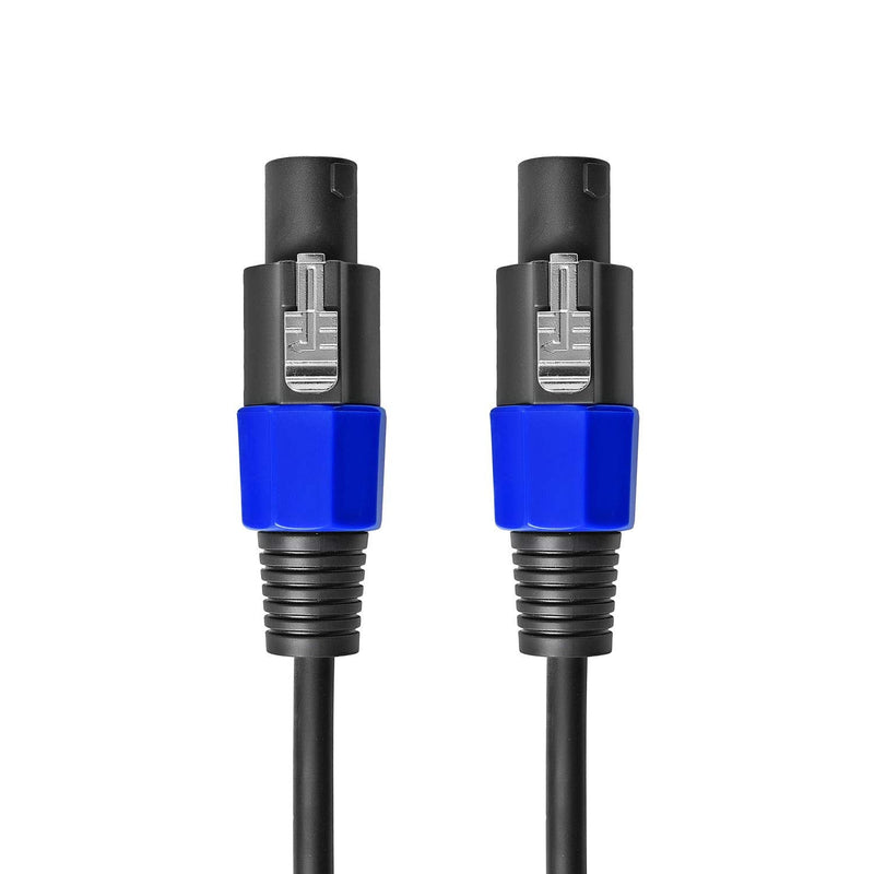 2Pcs 6 Feet Professional Speakon to Speakon Cables Wire Speaker Audio Amplifier Cord 7mm with Twist Lock 6ft