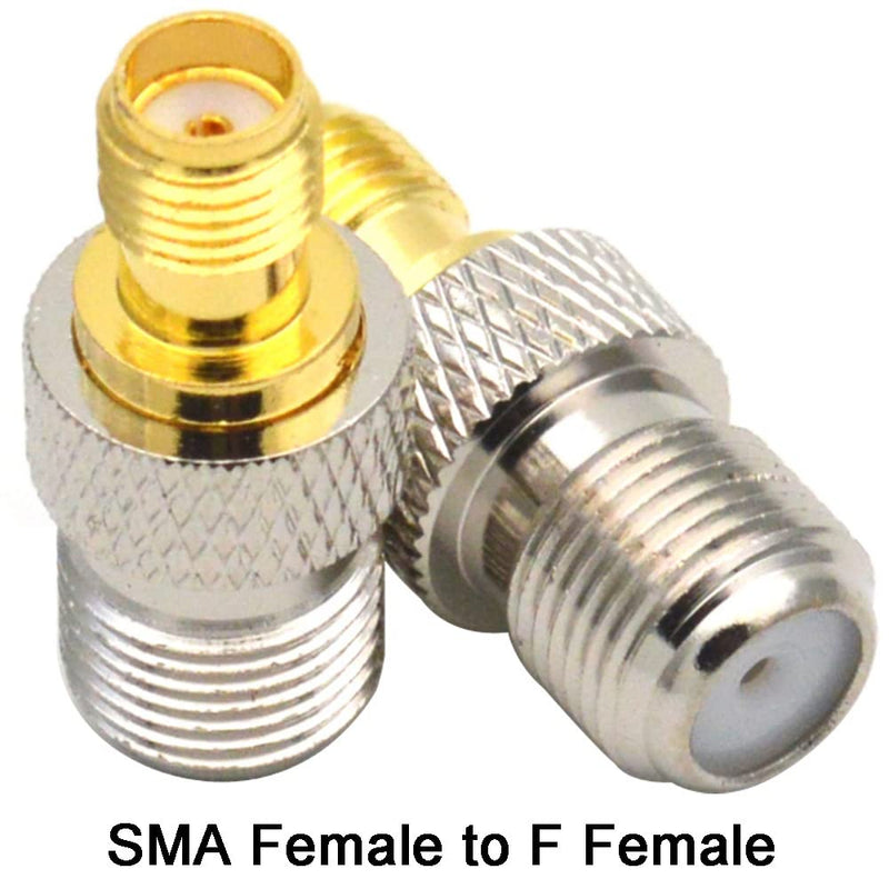 Greluma 2 Sets 6pcs F Type to SMA Male Female Adapter Coaxial Female SMA F Kit