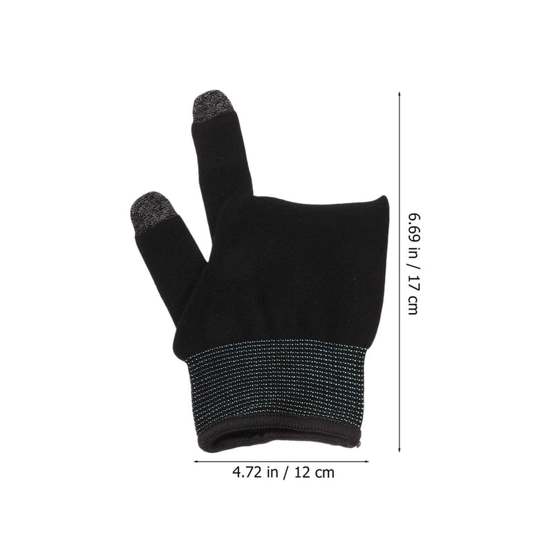 1 Pair Gaming Gloves Touchscreen Gloves Finger Sleeve for Gaming Anti Sweat Game Controller Finger Thumb Sleeve Breathable Finger Covers for Mobile Phone Game Black