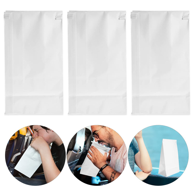 ROSENICE Pack of 25 Crushing Bags for Vomiting and Nausea (White)