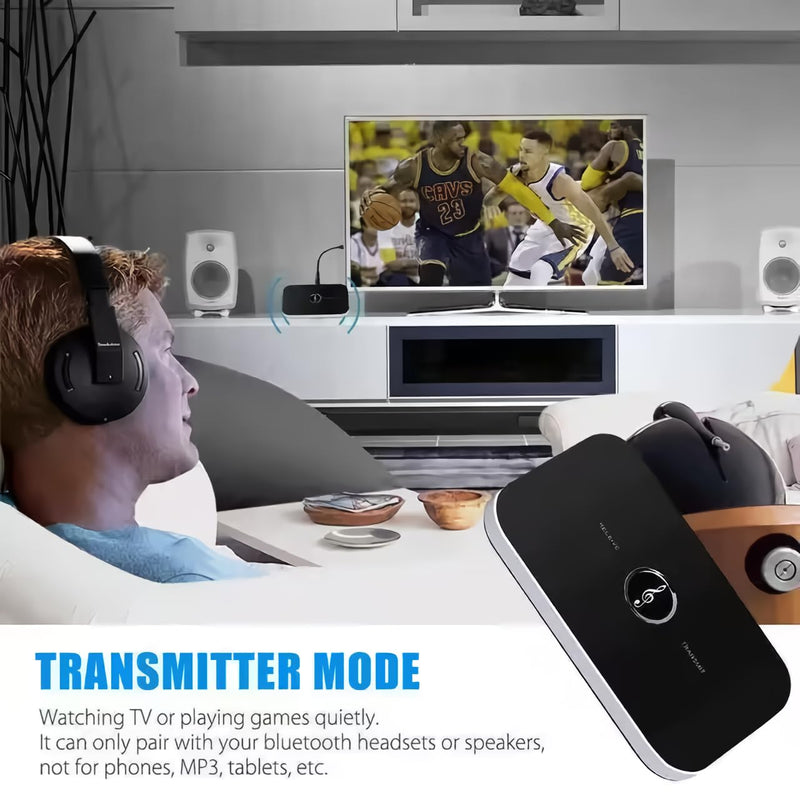 Bluetooth Transmitter Receiver Wireless Adapter 2 in 1,HIFI Bluetooth 5.0 Audio Adapter for Home Stereo with RCA 3.5mm AUX,Music Audio Adapter for Headphones/Speakers/Airplane/Home Theater/PC/Car