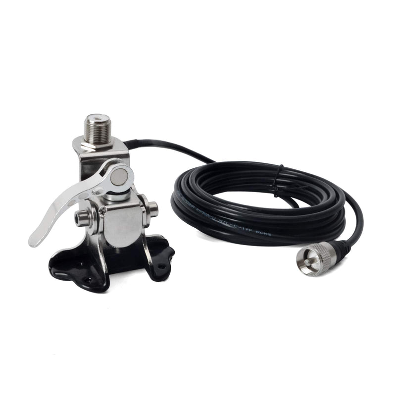 [AUSTRALIA] - UAYESOK Car Antenna Mount Bracket Clip Trunk Lid Hatchback Mobile Radio Antenna Mount Base with 5M/16.4ft SO239 to PL-259 RG-58 Coax Cable for Vehicle Car HAM Radio Antenna 
