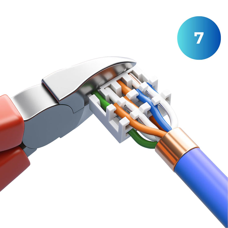 10 x RJ45 Connector CAT 8 - Tool-Free Network Connector for Ethernet, Installation Cable & Network Cable | Gigabit Enabled, STP Shielded, 40 Gbit/s, Gold-Plated Contacts 10 Stück