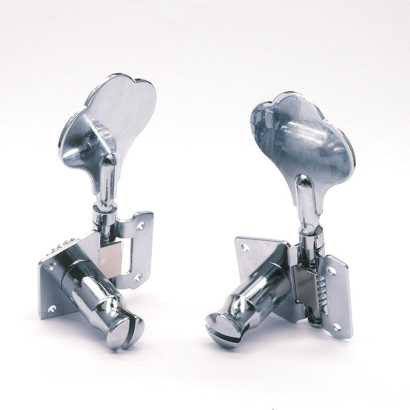 4R Opened Electric Bass Guitar Tuning Pegs Machine Heads Tuners for Bass for Jazz Precision P Bass Replacement (4R Chrome) 4R Chrome