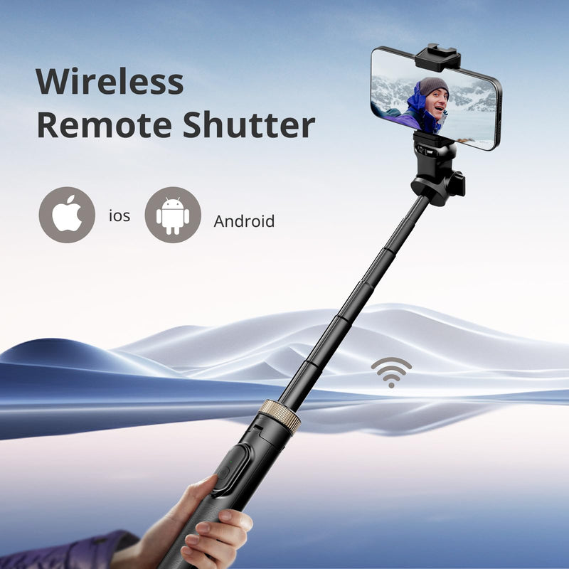 Sensyne 72" Phone Tripod, Extendable Tripod for iPhone & Selfie Stick with Detachable Phone Holder & Wireless Remote, iPhone Tripod Compatible with All Cell Phones, Camera