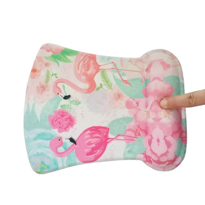 HAPLIVES Ergonomic Keyboard Wrist Rest Pad and Mouse Pad Wrist Support Set with Non-Slip Backing Memory Form-Filled, Easy-Typing and Pain Relief for Gaming Office Computer Laptop (Pink Two Flamingos) Pink Two Flamingos