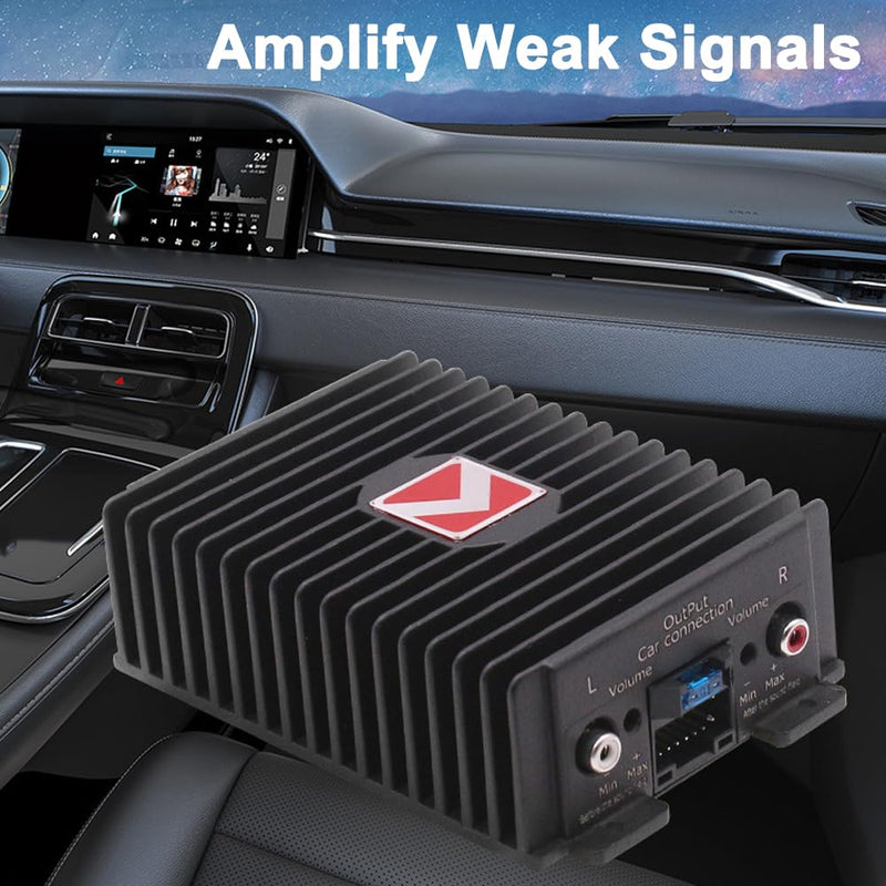 Shkalacar Car Audio 4-Channel Amp Amplifier 80Wx4 Modification Power, Digital Sound Processor Class A/B for Android Car Player