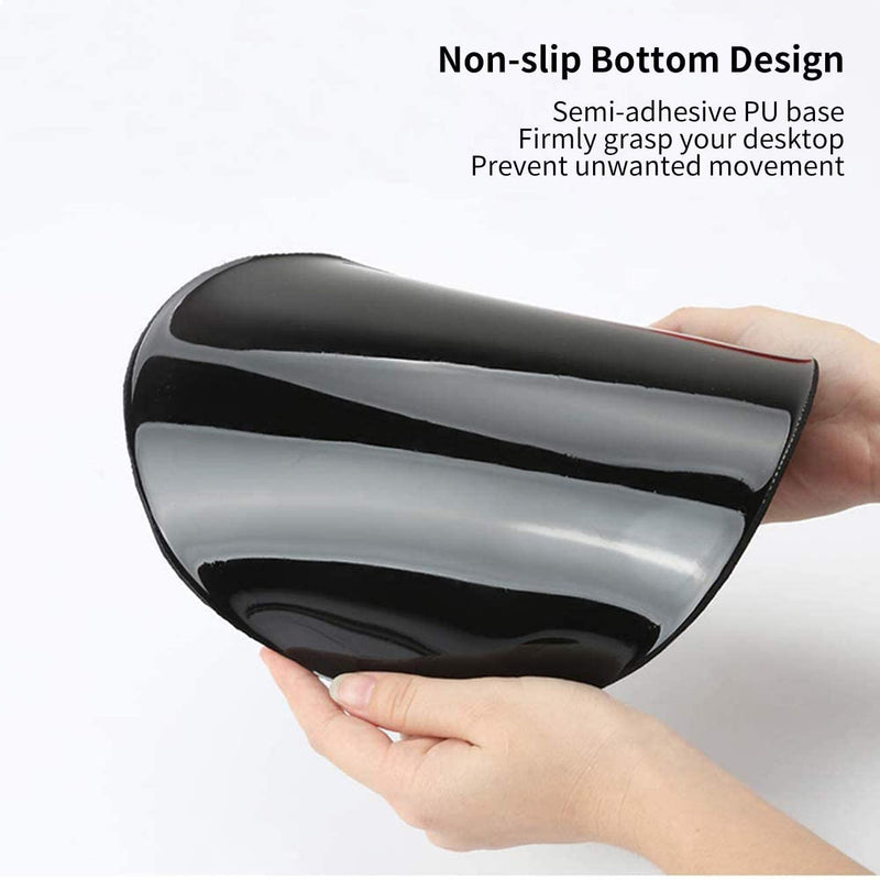 Mouse Pad with Wrist Support Gel Ergonomic Mouse Pads with Rest Support Mouse Pad for Home Office Working Pain Relief + Coaster, Stay Positive Work Hard and Make It Happen Purple Glitter Yu-mouse Pad-2-h24