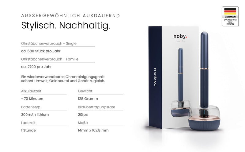 Noby 1920P HD otoscope: ear wax remover with camera for adults and children. Ear cleaner, human ear cleaner, ear cleaner with camera, ear cleaner for adults, otoscope