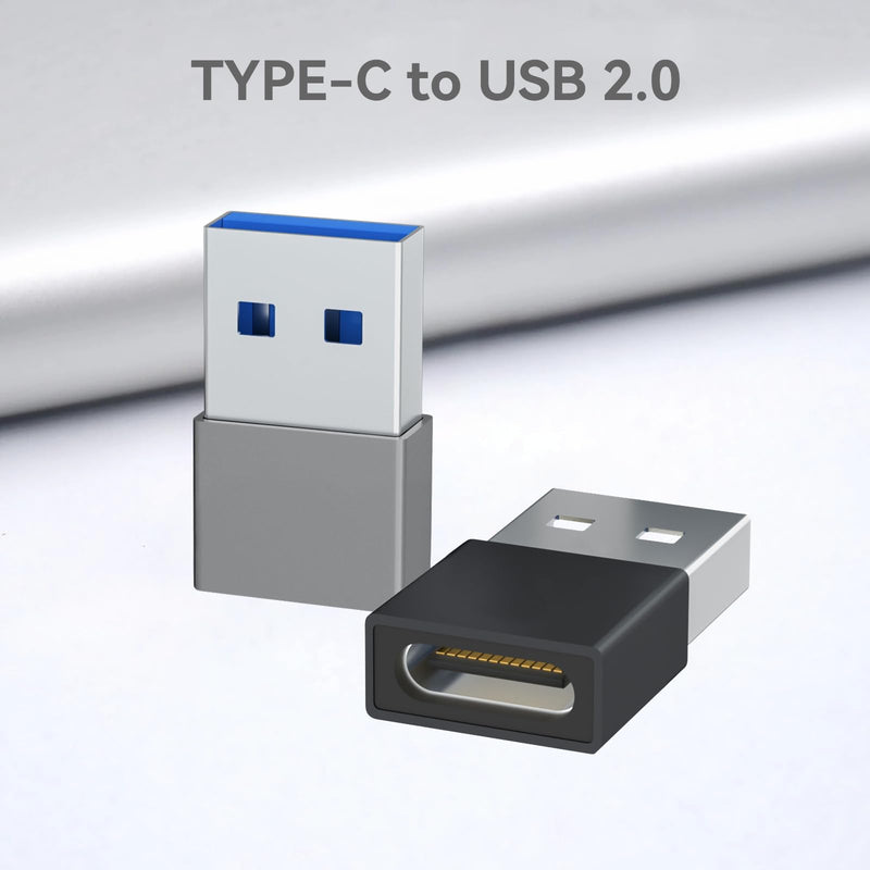 [AUSTRALIA] - Welldiea USB to USB C Adapter 4 Pack, USB C Female to USB Male OTG Charger Type C Converter Compatible with Apple Watch Ultra iWatch 7-9,iPhone 15~13 Plus Pro Max,AirPods 3,iPad Air,Car,Galaxy (Black) Black 